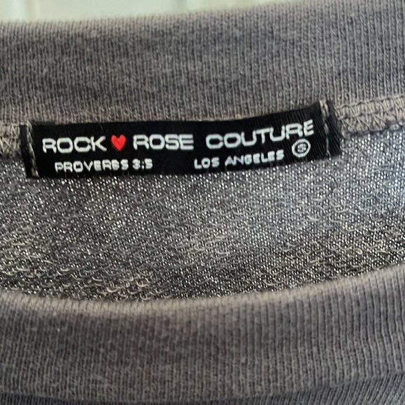 ROCK ROSE Ripped crop sweatshirt - Picture 2 of 5